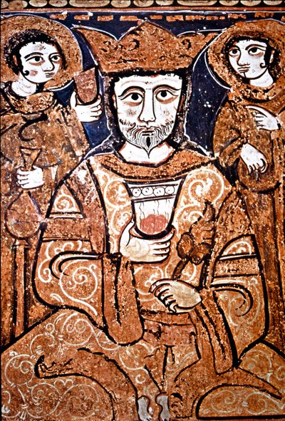 Retrato de estilo arabo-normando de Roger II de Sicilia rodeado de altos dignatarios de Unknown artist