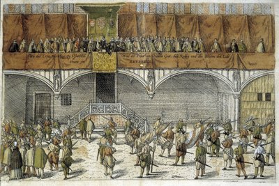 Archiduque Matías y Príncipe de Orange prestan juramento para proteger la libertad de los Países Bajos de Unknown artist