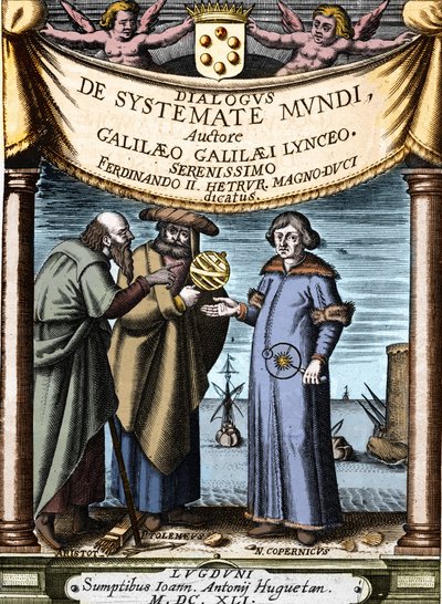 Aristóteles, Ptolomeo y Nicolás Copérnico. de Unknown artist