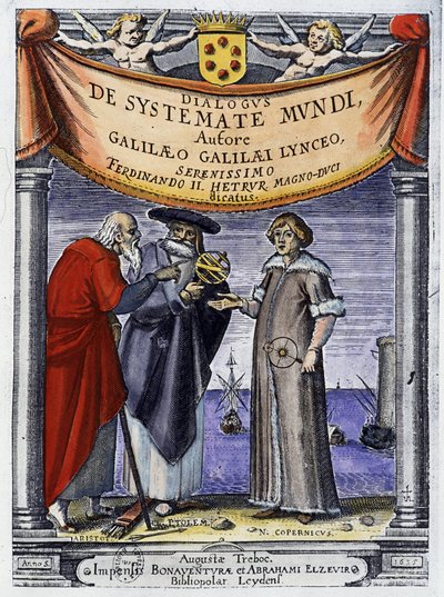 Aristóteles, Ptolomeo y Nicolás Copérnico (Nicolaus Copernicus) de Unknown artist