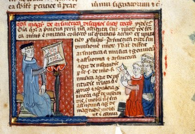 Curso de aritmética - Iluminura de la Edad Media (ref. 418) de Unknown artist