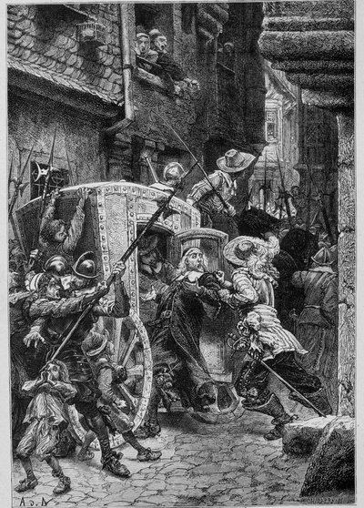 Arresto de Brousel (inicios de la Fronda) en "Historia de Francia" de Guizot de Unknown artist