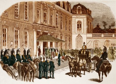 Llegada de Luis Napoleón Bonaparte (Luis-Napoleón III) al Elíseo al día siguiente de su elección. de Unknown artist