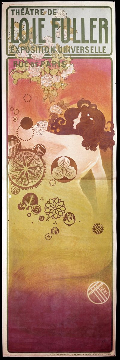 Art Nouveau: cartel para el "Teatro de Loie Fuller" Exposición Universal. Loie Fuller (1862-1928) fue una bailarina estadounidense. París, Artes Decorativas de Unknown artist