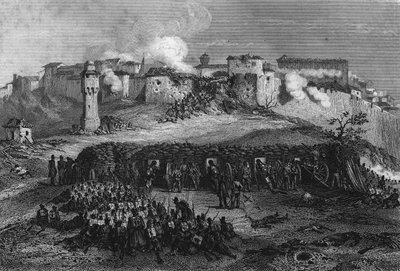 Asalto de Constantina tras un sitio de 7 días por el ejército francés en octubre de 1937, en “L