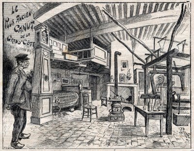 Taller de Canut en Lyon - el canut más antiguo de la Gran Côte desde 1814 grabado en "Le Progres illustré" de 1895 de Unknown artist
