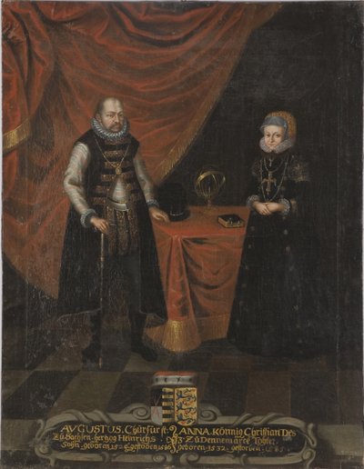 Retrato de Augusto (1526-1586), Elector de Sajonia y Ana de Dinamarca (1532-1585), Electora de Sajonia de Unknown artist