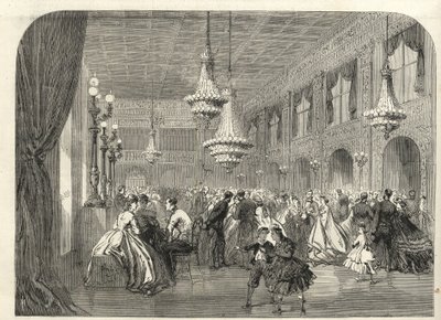 Baden Baden (Baden-Baden), Alemania - Interior de la Sala de Conversación - 1867 de Unknown artist