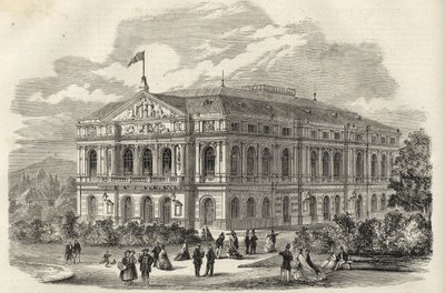 Baden Baden (Baden-Baden), Alemania - El Teatro de Baden - 1867 de Unknown artist