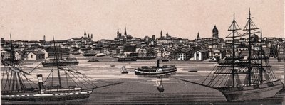 Baltimore, Estados Unidos: Vista general. en "El mundo ilustrado 168 vistas" Sin fecha (finales del siglo XIX) de Unknown artist