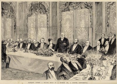 Banquete ofrecido a Victor Hugo el 25 de febrero de Unknown artist