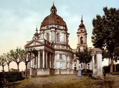 Basílica della Superga (Basílica de Superga) en Turín (Torino) en Italia en 1890 de Unknown artist