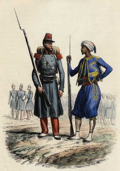 Batallón de la Legión Extranjera, formado y enviado a Argelia en 1831; Batallón de Tiradores Indígenas, formado y enviado a Argelia en 1841, en 