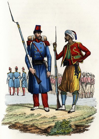 Batallón de la Legión Extranjera formado y enviado a Argelia en 1831; batallón de jinetes indígenas, formado y enviado a Argelia en 1841. En “Storia d