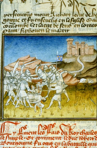 Batalla de Soissons - Miniatura de la Edad Media (ref. 512) de Unknown artist