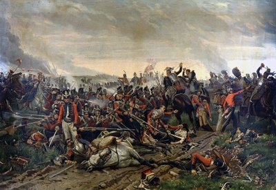 Batalla de Waterloo el 18 de junio de Unknown artist