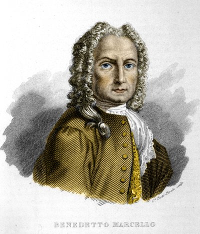 Benedetto Marcello (1686-1739) compositor italiano (grabado del siglo XIX) Milán de Unknown artist