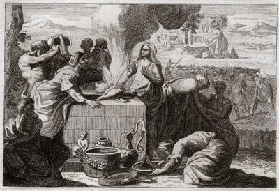 Biblia de Royaumont, Antiguo Testamento: Lot se separa de Abraham. Una disputa surgió entre los pastores de Abraham y Lot, y se separaron, y Lot se retiró a Sodoma. Ilustración de 1811. de Unknown artist