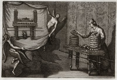 Biblia de Royaumont, Antiguo Testamento: La mesa de los panes de proposición en el Tabernáculo. Ilustración de 1811. de Unknown artist