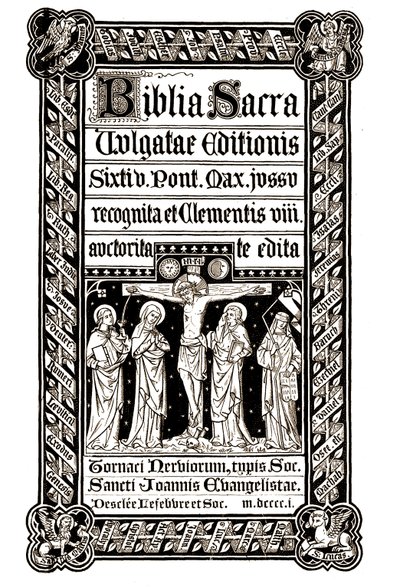 Biblia Sacra, Tournai 1881 - Biblia Sacra, Vulgatae Editionis, Sixit V. Pont. Max. Jussu recognita ed ed Clementis VIII auctorita de Unknown artist