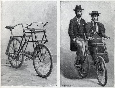 Bicicleta con dos asientos de la manufactura 