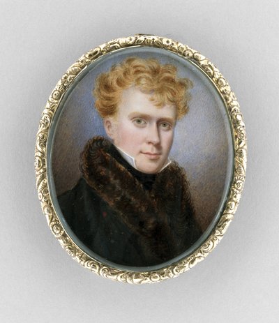 Broche con retrato de un hombre, c.1840 de Unknown artist