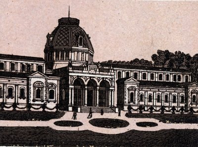 Budapest, Hungría: vista de los baños termales en la Isla Margarita. en "El mundo ilustrado 168 vistas" Sin fecha (finales del siglo XIX) de Unknown artist