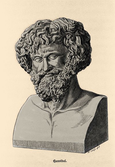 Busto de Aníbal o Annibal Barca (247 a.C. - 183 a.C.), general y estadista cartaginés de Unknown artist