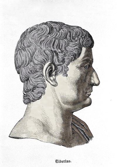 Busto de Tiberio (42 a.C. - 37 d.C.). de Unknown artist