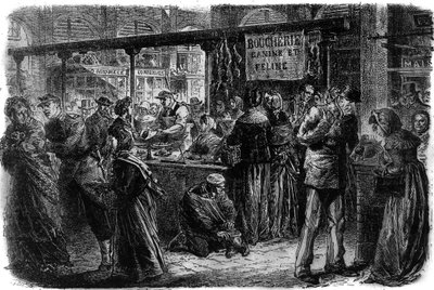 Carnicería canina y felina en París en 1870 de Unknown artist