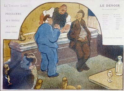 Café de París: zinc - dibujo, finales del siglo XIX de Unknown artist