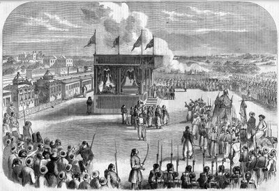 El Cairo, salida del Mahmal para la peregrinación a La Meca, por el ferrocarril, en 