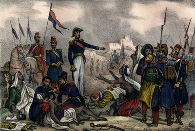 Campamento de prisioneros árabes del ejército francés de África, Argelia de Unknown artist