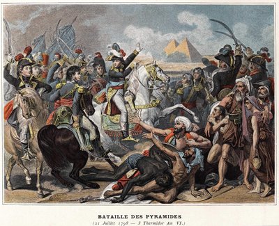 Campaña (Expedición) de Egipto (1798-1801): Batalla de las Pirámides, 21 de julio de Unknown artist