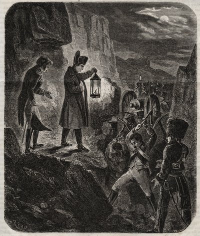 Campaña de Prusia y Polonia: el emperador Napoleón I (1769-1821) en la víspera de la Batalla de Jena y Auerstedt 14/10/1805 - El emperador Napoleón I la noche antes de la Batalla de Jena-Auerstedt contra el ejército prusiano el 14 de octubre de 1805 de Unknown artist