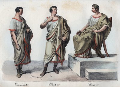 Candidatos - Orador - Censor romano - grabado de 