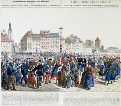 Capitulación de Estrasburgo y salida de la guarnición francesa, 28 de septiembre de 1870 de Unknown artist