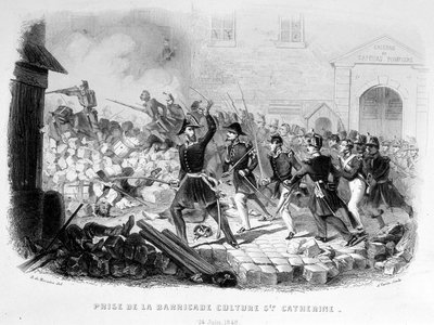 Captura de la barricada cultura Sainte Catherine (24 de junio) de Unknown artist