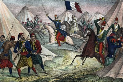 Captura de la Smalla de Abd-el-Kader en Argelia el 16 de mayo de 1843 por el Duque de Aumale. En 