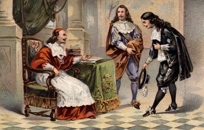 El Cardenal Jules Mazarin recibió a Jean-Baptiste Colbert de Unknown artist