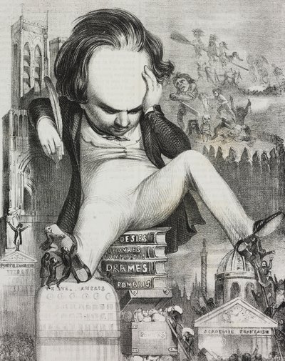Caricatura de Victor Hugo (1802-1885) de Unknown artist