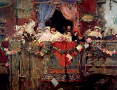 Escena de carnaval en Roma Pintura anónima. Siglo XIX Roma, museo del folklore de Unknown artist