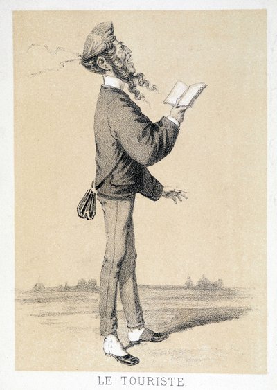 Caricatura de un turista inglés alrededor de 1866 de Unknown artist