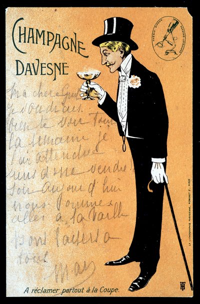 Champagne Davesne, principios del siglo XX de Unknown Artist