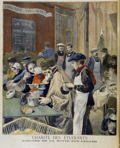 Caridad de los estudiantes, la obra de la Butte aux Cailles - en "Le petit journal" del 5 de febrero de Unknown artist