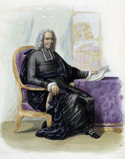 Charles Rollin (1661-1741), escritor e historiador en Ed. Mennechet, "Le Plutarque français" de Unknown artist
