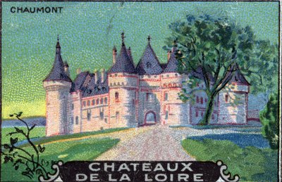 Castillos del Loira: Chaumont-sur-Loire, Loir-et-Cher, Centro, Francia, principios del siglo XX (cromo) de Unknown Artist