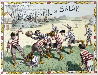 Niños jugando al rugby - dibujo, finales del siglo XIX de Unknown artist