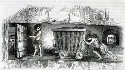Niños trabajando en las minas de carbón en Inglaterra de Unknown artist