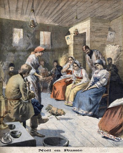 Navidad en Rusia en 1894 de Unknown artist